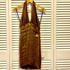 bebe Shimmery Party Dress | Size 4